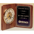 American Walnut Clock w/ Ivory Dial & Airflyte Edge (12 1/2"x9 1/2")